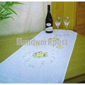steelsteekloper gele rozen met papavers, wit