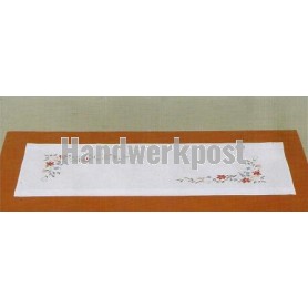 kruissteekloper geraniums met vergeetmenietjes, wit