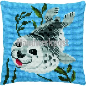 kruissteekkussen zeehond 