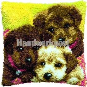 knoopkussen drie puppies (excl. knoophaak)