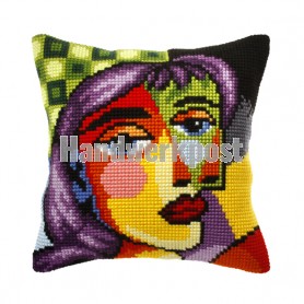 kruissteekkussen picasso, faces-1