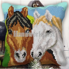 kruissteekkussen paarden