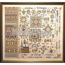 borduurpakket merklap, marker, anno 1663