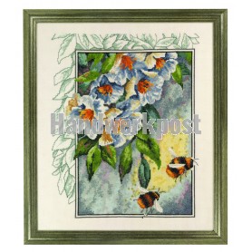 borduurpakket bijen met bloemen