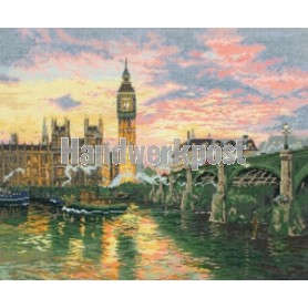 borduurpakket londen met havengezicht