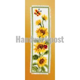 borduurpakket boekenlegger, zonnebloemen