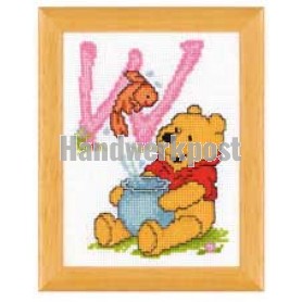 borduurpakket winnie de pooh, letter W