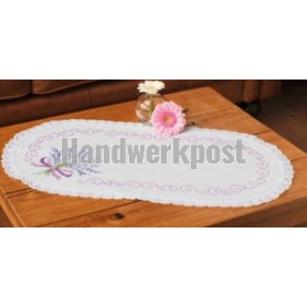 kruissteekkleedje lavendel, wit