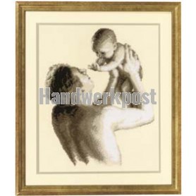 borduurpakket vader met baby