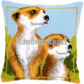 kruissteekkussen stokstaartjes