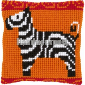 kruissteekkussen zebra