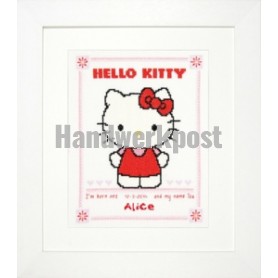 borduurpakket hello kitty, geboorte alice