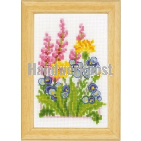 borduurpakket vingerhoedskruid met bloemen