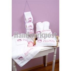 borduurpakket hello kitty, gastendoekje (2 st.) wit