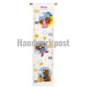 borduurpakket kleine beertjes, groeimeter/meetlat mathis