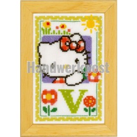 borduurpakket hello kitty, letter V