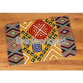 kruissteekvloerkleed etnische motieven