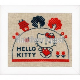 borduurpakket hello kitty, aan de wandel...