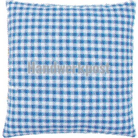kussenrug met ritssluiting, blauwe ruit 45x62 cm
