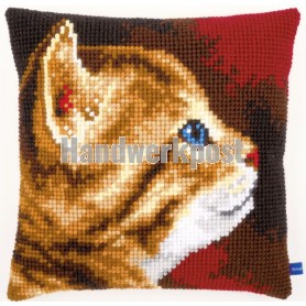 kruissteekkussen kitten