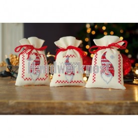 borduurpakket kruidenzakje (3 st.) kerstkabouters