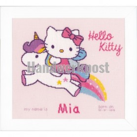borduurpakket hello kitty, geboorte mia
