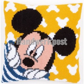 kruissteekkussen mickey mouse, mickey kiekeboe