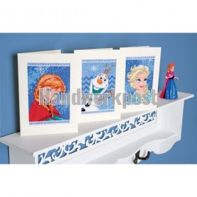 borduurpakket wenskaart (3 st.) frozen, anna, olaf en elsa