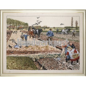 borduurpakket cornelis jetses, lente op de akker