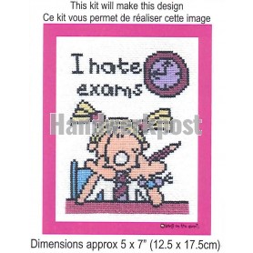 borduurpakket bonk op de deur, examenstress