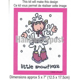 borduurpakket bonk op de deur, sneeuwvlok