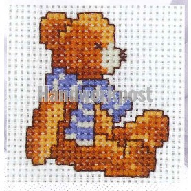 borduurpakket teddybeer met sjaal