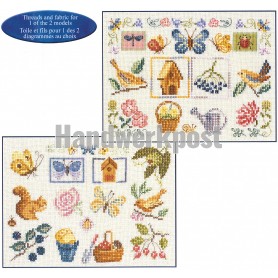 borduurpakket flora en fauna (materiaal voor 1 dessin)