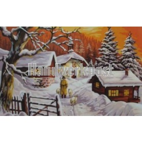 stramien + garenpakket, winterlandschap