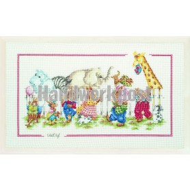 borduurpakket cristl vogl, "in de dierentuin" 