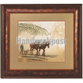 borduurpakket ploegende paarden 