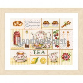 borduurpakket "tea party"