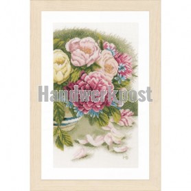 borduurpakket marjolein bastin, pioenrozen