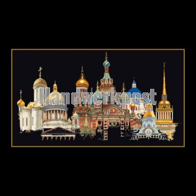 borduurpakket st.petersburg op zwart