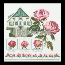 borduurpakket boeren pioen