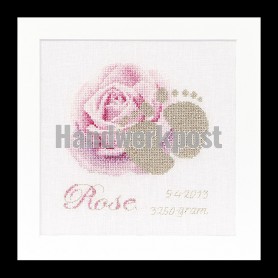 borduurpakket geboorte rose