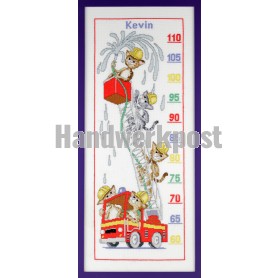borduurpakket brandweer, groeimeter/meetlat kevin