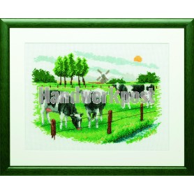 borduurpakket koeien op het land