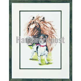 borduurpakket paardenhoofd met jack russel