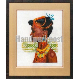 borduurpakket afrikaans meisje