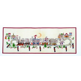 borduurpakket kersttrein