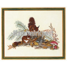 borduurpakket eekhoorns