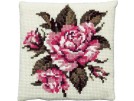 kruissteekkussen rose rozen