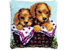 knoopkussen golden retriever pups in mand (excl. knoophaak)
