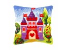 kruissteekkussen sprookjes, kasteel